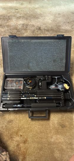 Daiwa rod and reel in travel case