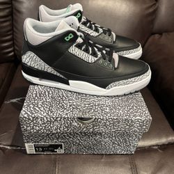 Nike Air Jordan 3 Retro Green Glow Size 13