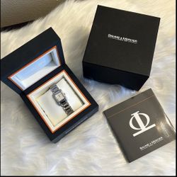 Baume & Mercier stainless steel Diamond watch Model # (contact info removed) Silver