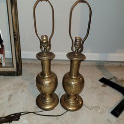 Old Antique Brass Lamps.