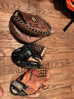 3 gloves 2 adult gloves and 1 kids