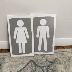 Girls & Boys Bathroom Signs 