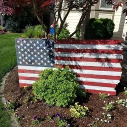 Reclaimed Cedar Tattered Flag