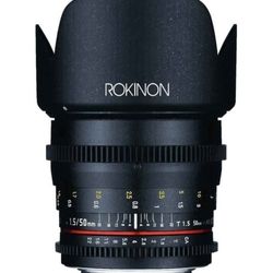 Rokinon Cine DS 50mm T1.5 Full Frame Prime Cine Lens for Canon EF- Model DS50M-C