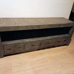 TV Stand Solid Wood 63 In