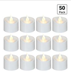 Flameless LED Tea Light Candles – 50 Pack