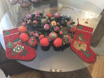 Christmas Jeweled Stockings and Jeweled Christmas Garland