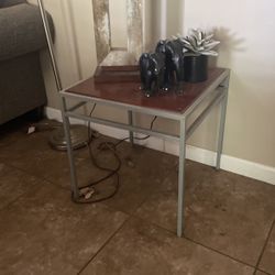 Wood & Metal End Table