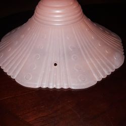 1930s 1940s Rose pink glass lamp shade