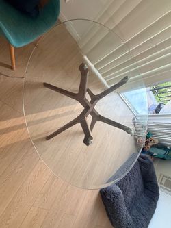 Wayfair Geary glass dining table