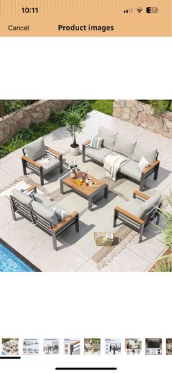 new, outdoor patio furniture set  7 seats