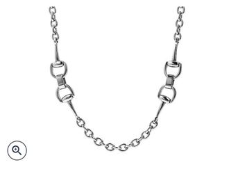 Steel Silver Horsebit Chain Necklace