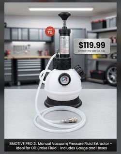"Bmotive Pro 2L Manual Vacuum/Pressure Fluid Extractor - Open Box"
