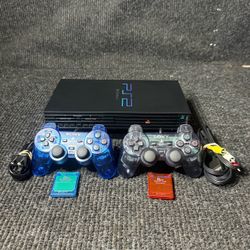 Ps2 Console with 2 Controllers 2 Memory Cards & Cables