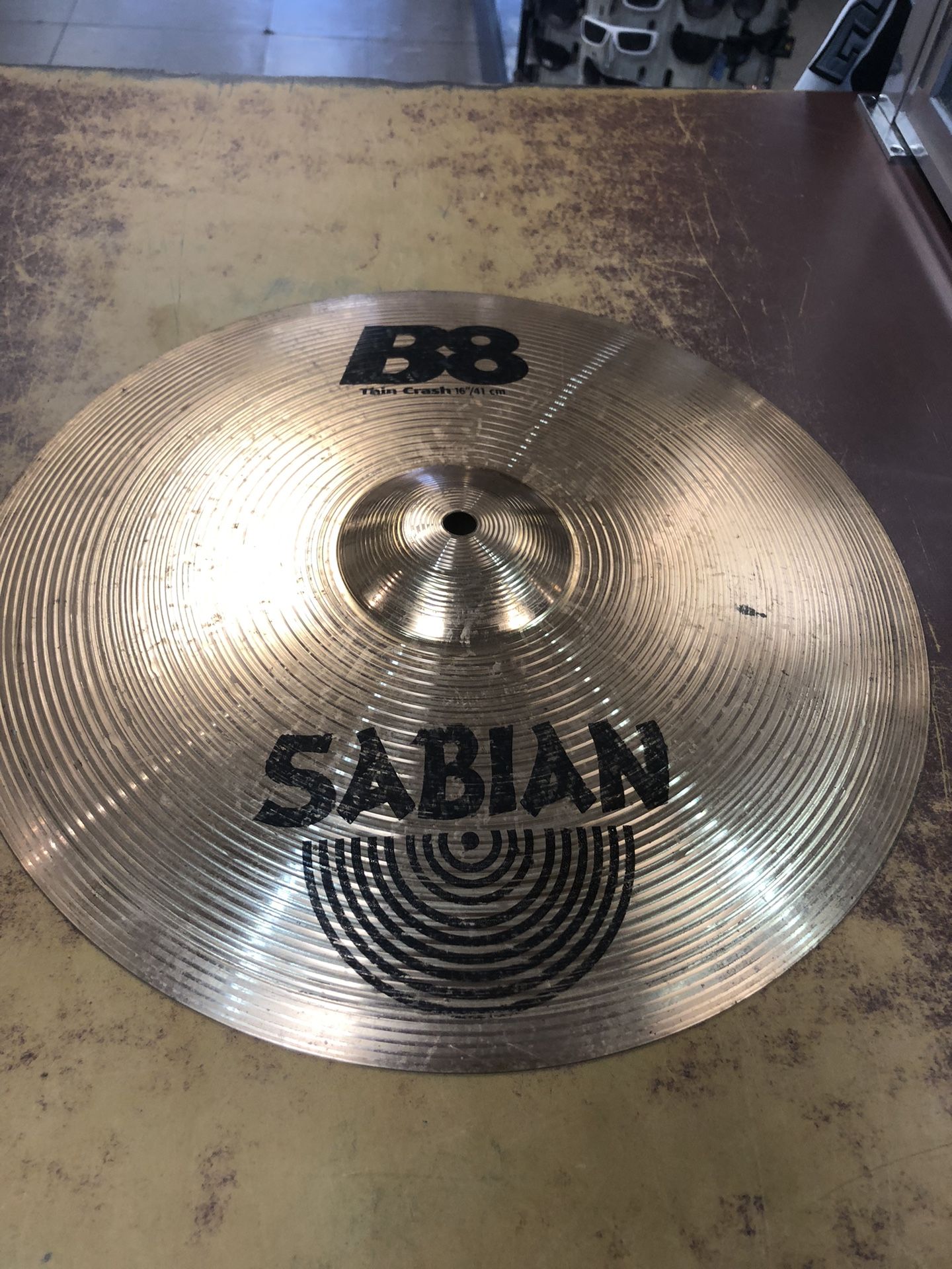 Sabian B8 16” Thin Crash Cymbal (Shows Signs Of Wear)