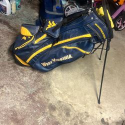 Wvu 14 Pocket Stand Golf Bag 