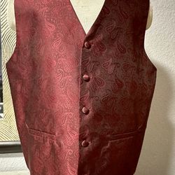 Formal Lined Vest Sz Large