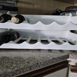 White Plastic Wine Rack (Holds 12 Bottles)
