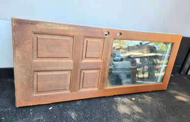 Vintage 1960s Mid-Century Douglas Fir Exterior Door Slab - 32" x 77"