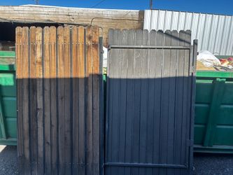 Vertical wood plank gates