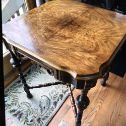 Antique Table Includes Lamp