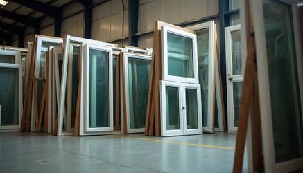 White Framed Windows and Doors Lot
