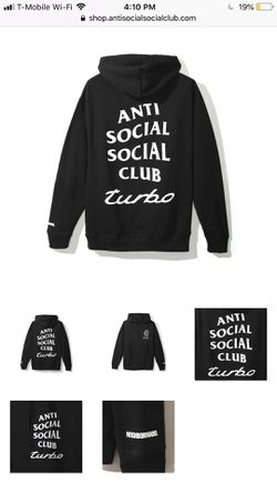 Anti Social Social Club ASSC / Turbo 911 Hoodie Size L for Sale in