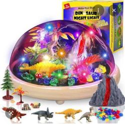 NEW DIY Dinosaur T-Rex Volcano Night Light With Sound Toddler Kids Children Youth Make Your Own Art Craft Project Gift Present