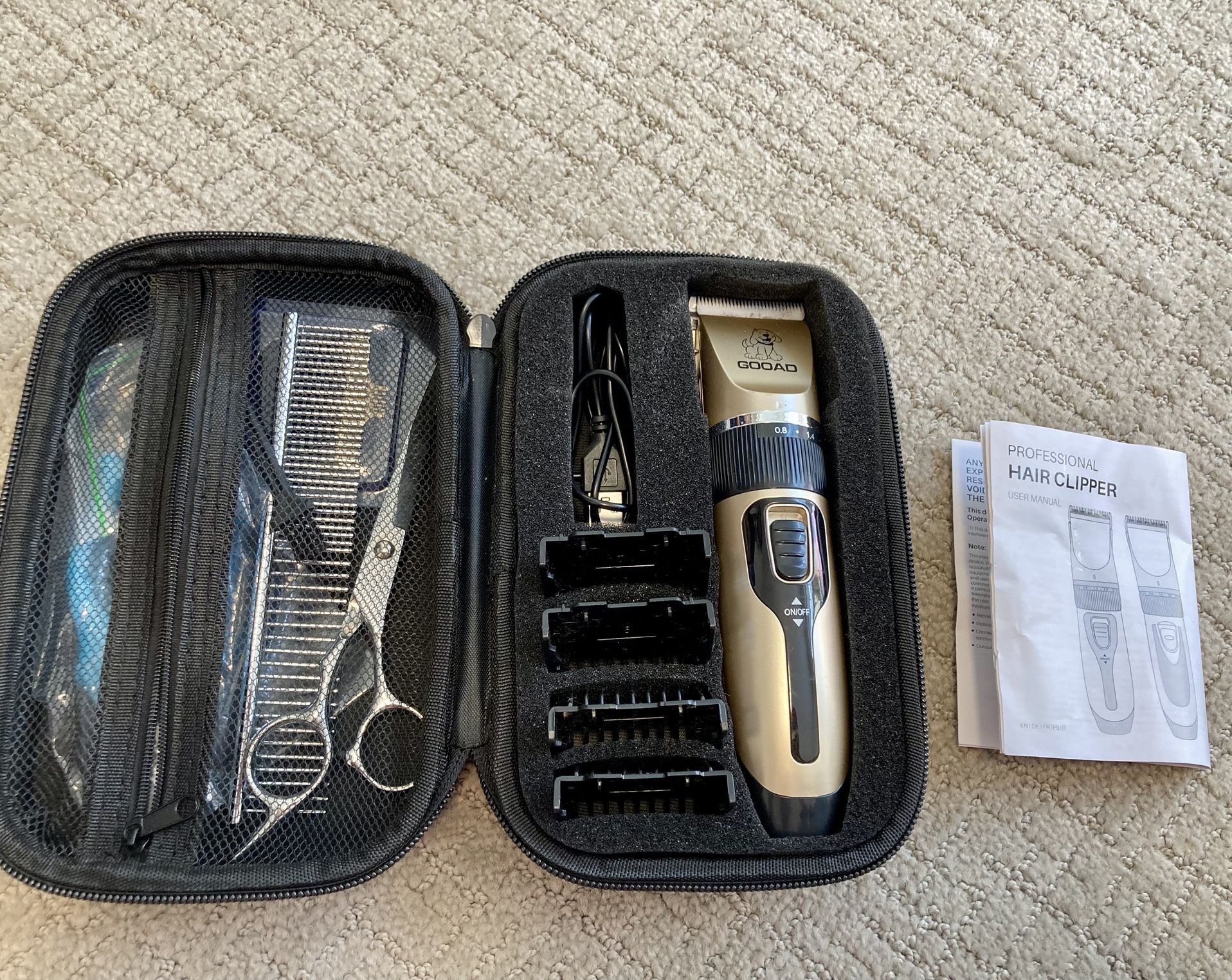 Low Noise Cordless Dog Clippers Grooming Kit