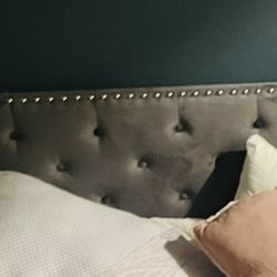 Grey King Size Bed Frame