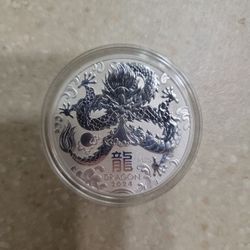 2024 Australia Year Of The Dragon 1 Oz 999.9 Silver Coin 
