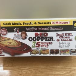 NEW Red Copper 5 Minute Chef Meal Maker 