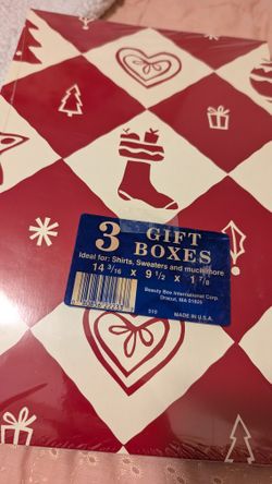 6 New Christmas Skirt/Gift Boxes 
