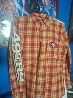 San Francisco 49ers Flannel Button-Up Shirt