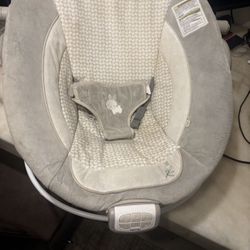 Ingenuity InLighten Baby Bouncer Seat, Light Up Toy Bar, Bunny