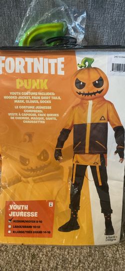 Fornite Punk boys Halloween Costume size 8-10