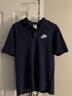 Nike Polo - Navy Blue - Medium- Mens 