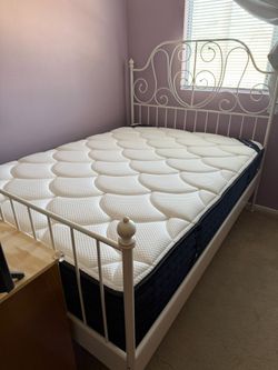 Ikea Leirvik Full Bed Frame & DreamCloud Mattress