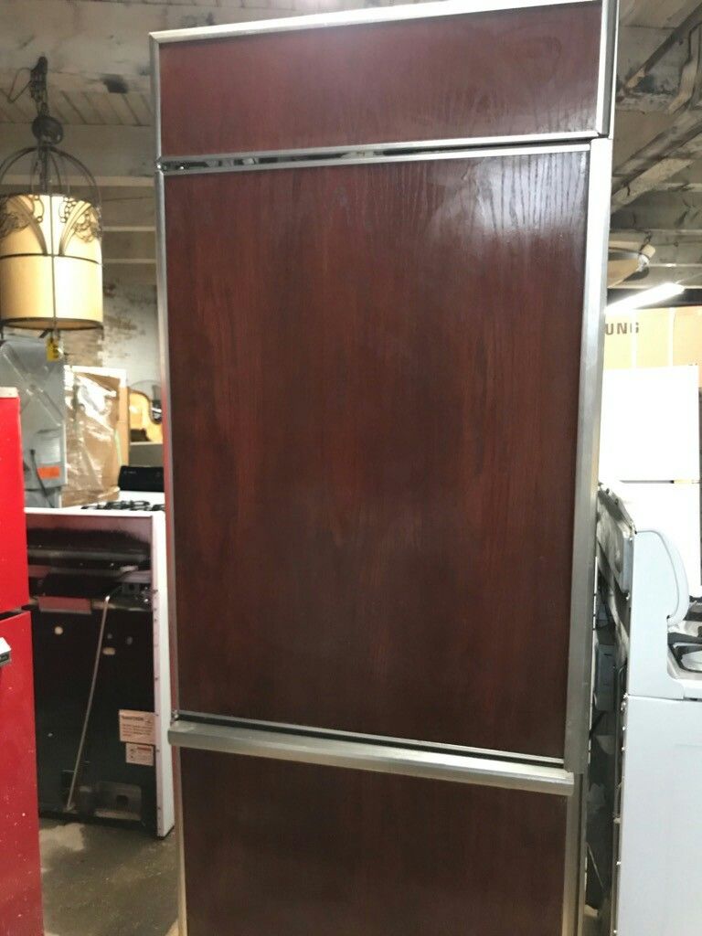 Stainless Steel Wood Face Refrigerator