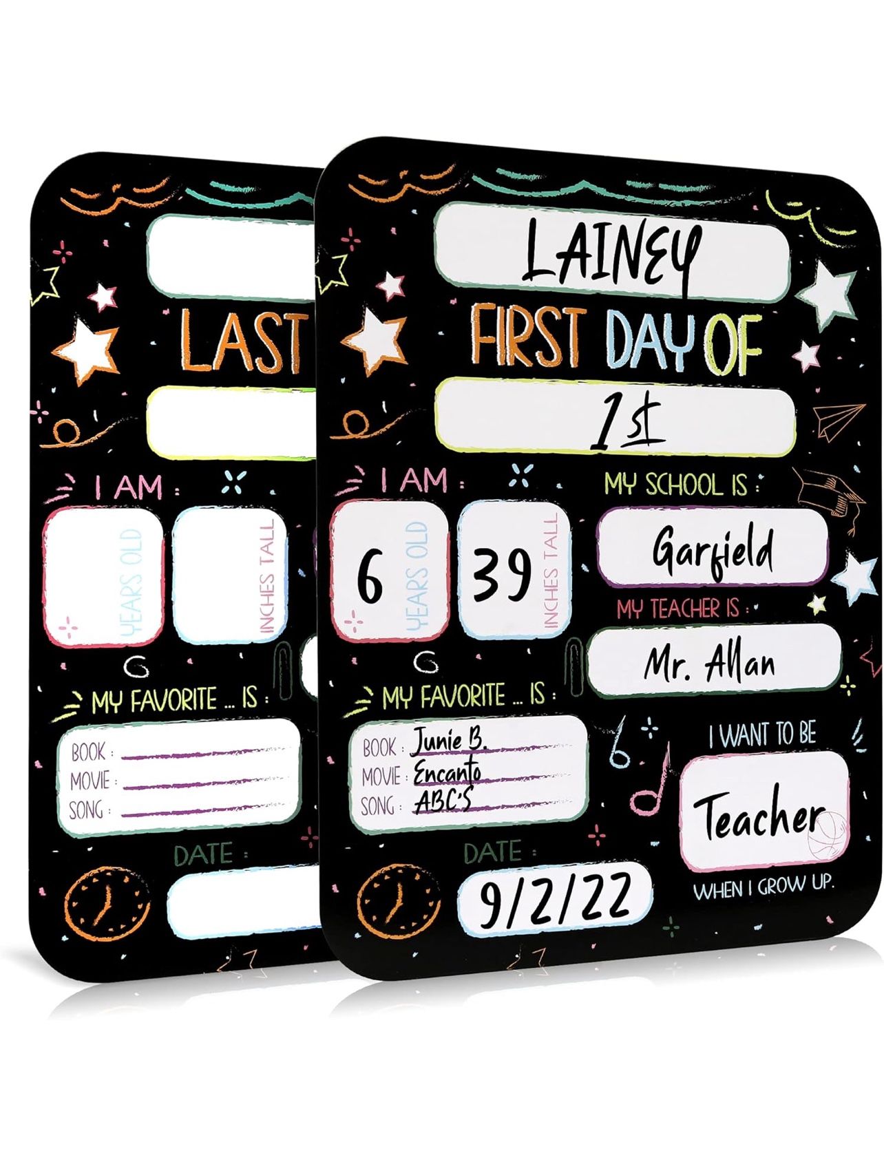 First and Last Day of School Board Signs (reversible)