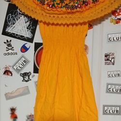 Girls Mexican Dress And Sandals 