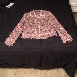 Tweed, Satin Lined Pink Dress Jacket. Only Worn Once