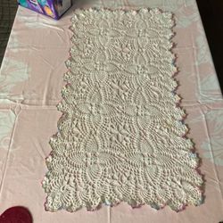Handmade Crochet Lace Table Runner