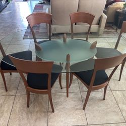 Sibau MCM Antique Italian Dining Set w/ Side Table