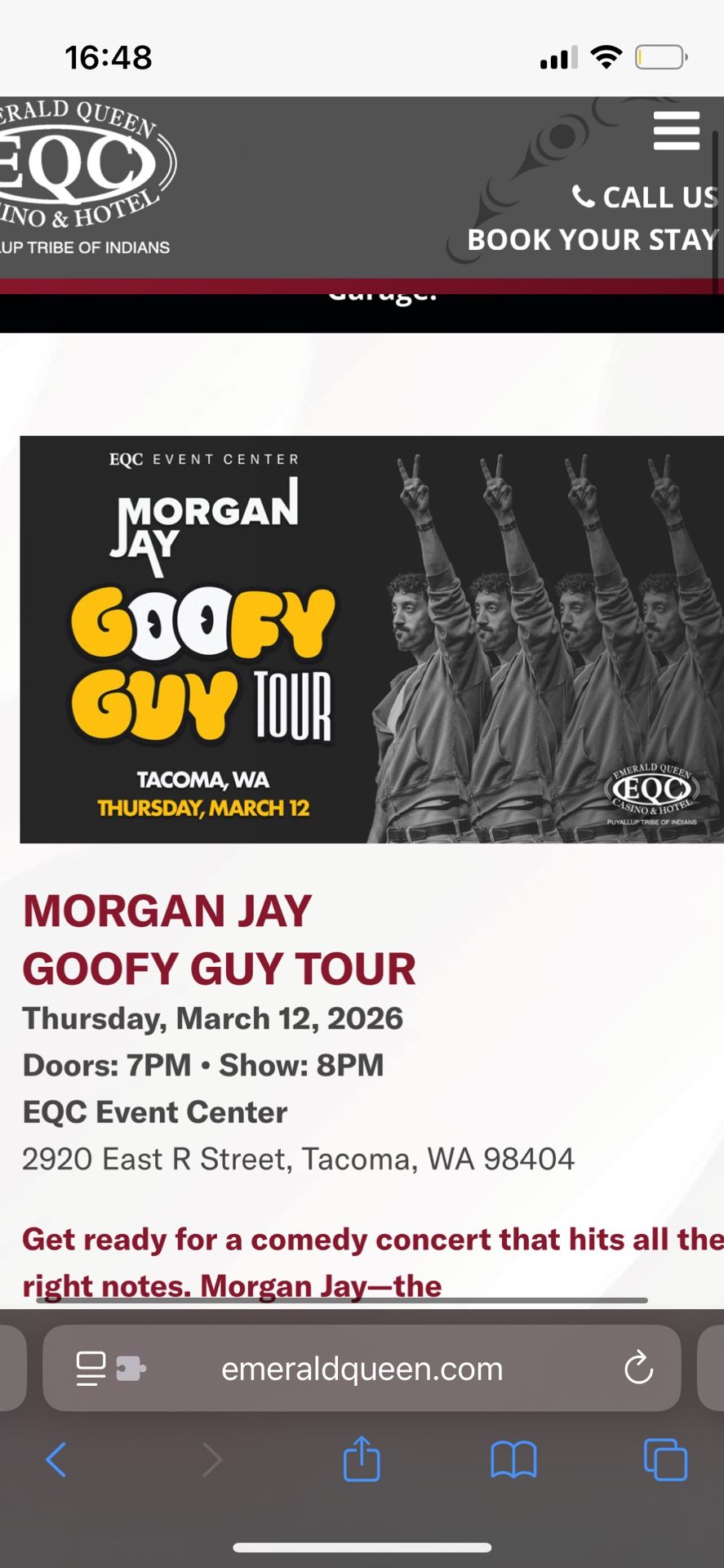 Morgan Jay @ Emerald Queen Casino