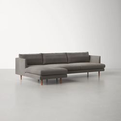 Mayme 112" Wide Velvet Sofa & Chaise by AllModern