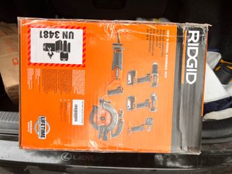 Ridgid 18V cordless 5-Tool Combo Kit w/ (2) 4.0 Ah Batteries, Charger and Tool Bag