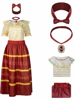 Dolores Costume Dress for Women Adult Madrigal Family Cosplay Outfit for Halloween SIZE M