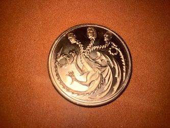 3 headed monster Dragon 1 oz copper Coin
