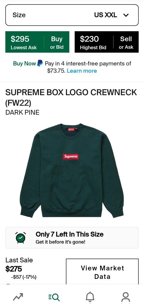 Supreme Box Logo Crewneck Season 22